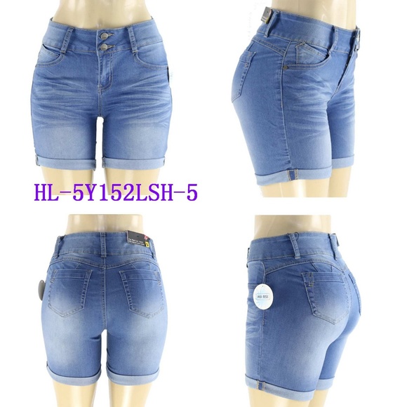 Hailey Jeans Pants - Women’s High Waist Stretchy Skinny Long Shorts